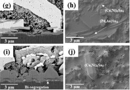 110℃老化100小時(shí)的焊點(diǎn)SEM圖。