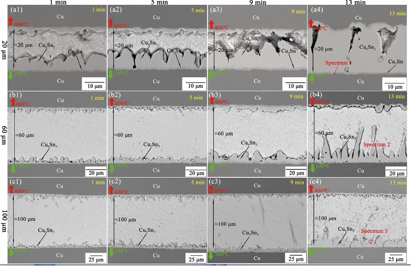 熱梯度鍵合的IMC生長(zhǎng)